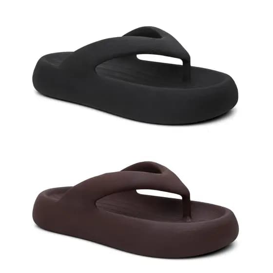 Kit 2 Chinelo de Dedo Feminino Leve Confortavel Nuvem Ortopedico Blogueira Sandalia Estiloso