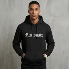 Moletom Racionais Mc's Streetwear Oversized Blusa Frio Preto Com Capuz E Bolso