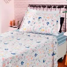 Kit 5 Jogo De Cama Solteiro 2 Peças Feminino Masculino 170 Fios Com Elástico Estampas Variadas