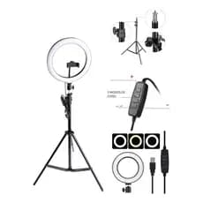 Ring Light Iluminador Anel Luz 30cm 12 Polegadas Com Tripé 2,1m