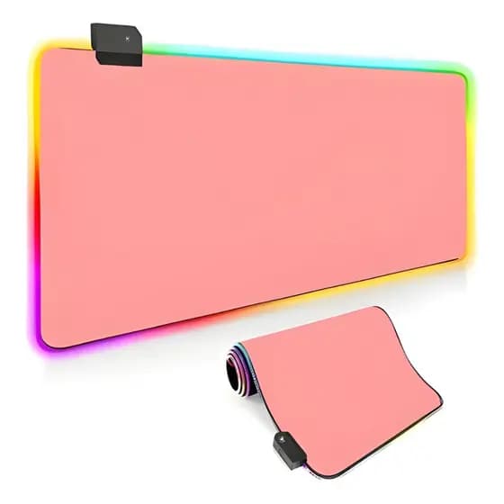 Mouse Pad Gamer Led Rgb 7 Cores Tamanho Grande 80 X 30cm Usb