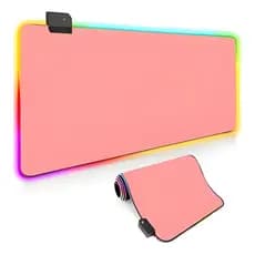 Mouse Pad Gamer Led Rgb 7 Cores Tamanho Grande 80 X 30cm Usb