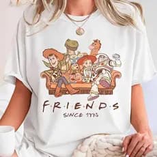 Camiseta T-shirt Unissex Estampa Turma Do Toy Story Friends Premium Desenho Animado
