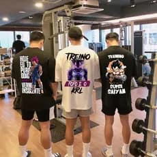 Kit 3 Oversized Premium Treino Academia Vegetas Moda Blusão Confortavel Estiloso Maromba Nova