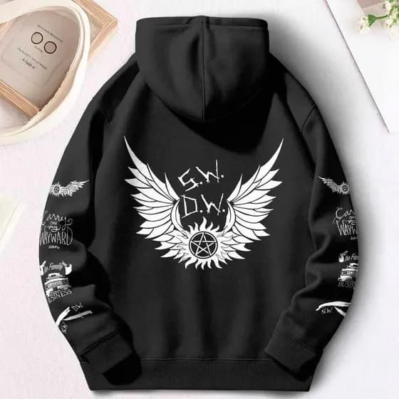 Moletom Canguru Supernatural Sobrenatural Irmãos Winchesters Flanelado Tendencia