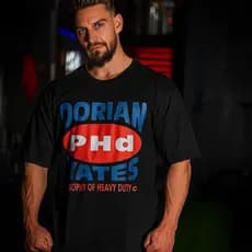 Camiseta Oversized Phd Dorian Premium Academia Unissex Blusao De Treino Malhacao 100% Algodao