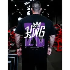 Camiseta Oversized Treino Academia King Maromba Coroa Confortavel Camisa Unissex Blusao Treino