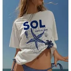 Camisa Blusao Premium Feminina Sol Praia Confortavel Moda Primavera Estilosa Biquini