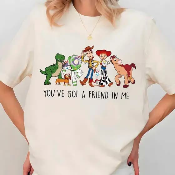 Camiseta T-shirt Unissex Estampa Toy Story Colorida Inspirada em Animação Desenho Divertido