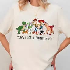 Camiseta T-shirt Unissex Estampa Toy Story Colorida Inspirada em Animação Desenho Divertido