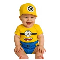 Body Bebê Temático Mesversario  Infantil  Minions