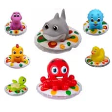 Patinho Amarelo, Shark, Tartaruga ou Polvo Brinquedo de Banho Alegre Vila Toy Brinquedo Para Bebês Inmetro