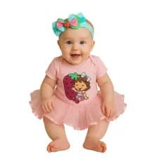 Body Bebê Temático Mesversario Fantasia Infantil  Moranguinho
