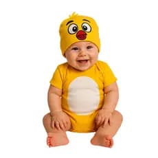 Body Bebê Temático Mesversário infantil   Pintinho