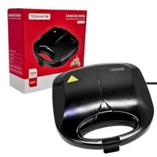 Sanduicheira Elétrica Grande Grill Profissional Lanche Grelha Carne Linguiça 750w 110v Antiaderente Inox Cor Preto