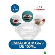 25~100 Embalagem 150ml G679 Galvanotek Bolo De Pote Com Tampa Descartável