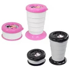 Copo retrátil Minnie e Mickey 330 ml Disney Plasutil