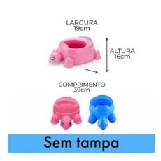 Penico Troninho Assento Infantil Pinico Peniquinho Neném - Incentivo Desfralde Tartaruga Sem Tampa 36cm x 12cm