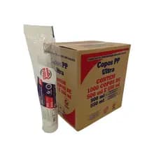 Copo Ultra Transparente Liso de 500ml - Caixa com 1000 Unidades