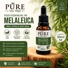 Óleo Essencial de Melaleuca Conta gotas 30ML Contra Acnes e Micoses