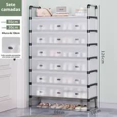 8 Sapateira Andares Desmontável Organizador de Tênis 40 Pares