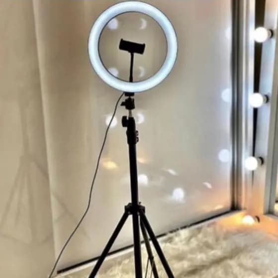 Ring Light Iluminador  Com Tripé De Ring Light Iluminador Ring Light Iluminador