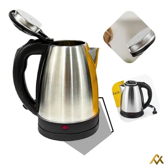 Chaleira Elétrica 1,8L 110v Inox Ferve Água Rápido Desligamento Automático Tampa em Inox