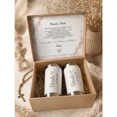 Kit Convite Para Padrinhos Com Copos Térmicos e Caixa MDF