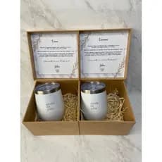 Convite Padrinhos Batismo Kit Caixas De Mdf E Copos Cuias