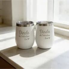 Kit 2 Copos Térmicos Cuias Padrinho e Madrinha Personalizado