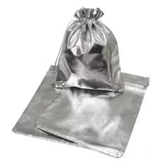 Kit Com 25 Unidades Saco Organza Prata Lami Tamanho 10x12. Entregar Imediata.