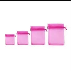 Saco Organza Rosa Tamanho 7x9 Com 50 Unidades Pra Colocar Lembracinhas Entregar Rápida.