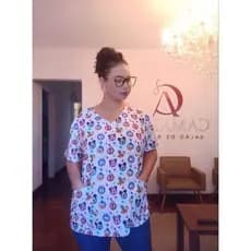 Scrub / bata/estampado/saúde/professora/creche, profissional
