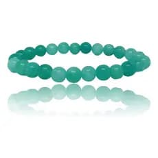 Pulseira Esferas C/ 6 Mm De Pedra Amazonita P/ Boas Energias