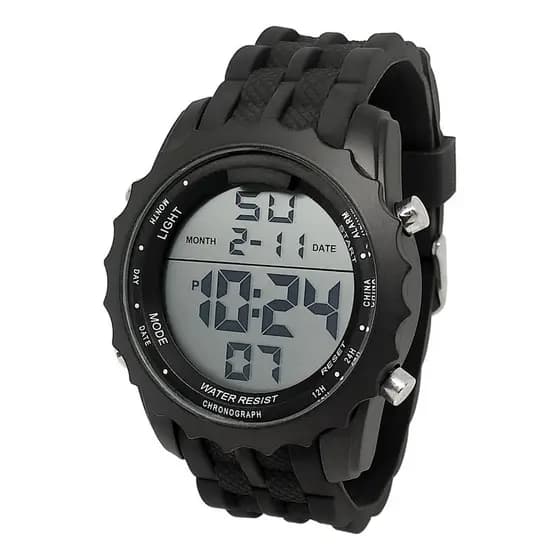 Relógio Masculino Digital Redondo Sport Com Luz Original