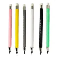 Kit 6 Lápis Infinito Permanente Eterno Durável Com Borracha