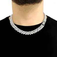 Corrente Cravejada Cuban Ice 11mm Grossa Hip Hop Original