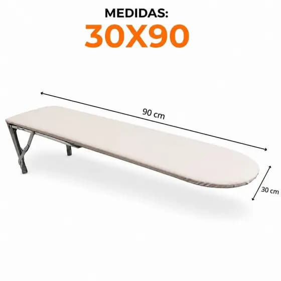 Tábua  de Passar  Roupas Dobrável de  Parede 30 X 90 CM