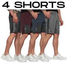 Kit 4 Shorts Dry Fit Masculino Academia com Bolso – Moda Fitness, Corrida, Musculação, e Treino