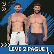 Kit 2 Short Masculino Mauricinho Bermuda Premium Lisa Masculina Tactel Grosso Shorts de Elástico