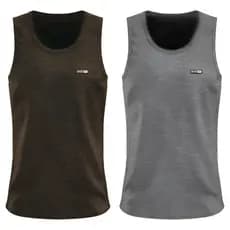 Kit 2 Ragatas Masculina Dry Fit Academia Malha Fria Sem Manga Slim