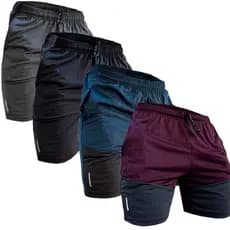 Kit 4 Bermuda Dryfit Masculina Academia Leve Premium Com Bolsos Malha Fria Seca Rápido