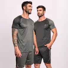 Kit 2 Conjuntos Masculino DryFit Academia Verão Premium: leve, estiloso, ideal p/ treinos