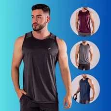 Camiseta Dri Fit Regata Masculina Premium Cores Academia Treino