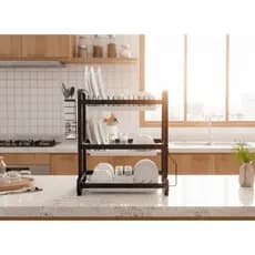Escorredor De Louças 3 Andares Grande Preto Cozinha Premium Escorredor de louça 3 andares PIA