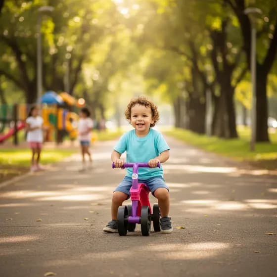 Bicicleta Equilíbrio Infantil 4 Rodas Rosa Balance Bicicleta De Equilíbrio Infantil Futurista