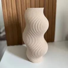 Vaso Grande Decorativo Ondulado para Decoração Moderna e Elegante - GRANDE 30cm