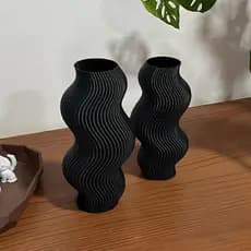 Vaso Decorativo Estilo Original Ondulado para Decoração Moderna e Elegante