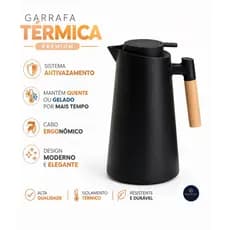 Garrafa Térmica 1 Litro Nordica Cabo de Madeira