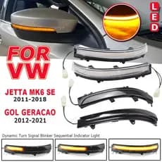 Adequado para Volkswagen Jetta Mk6 Voyage Saveiro G6 G7 Gol Geracao 6/7/8 UP Spacefox LED Luz de sinalização dinâmica Espelho retrovisor Indicador Serial